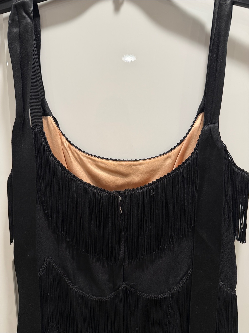 Marc Jacob’s Black Fringe midi Sheath Dress - sz 8 - Picture 7 of 12
